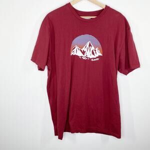 Levi's Burgundy Red Short Sleeve Graphic 100% Cotton T-Shirt Men's Size 2XL